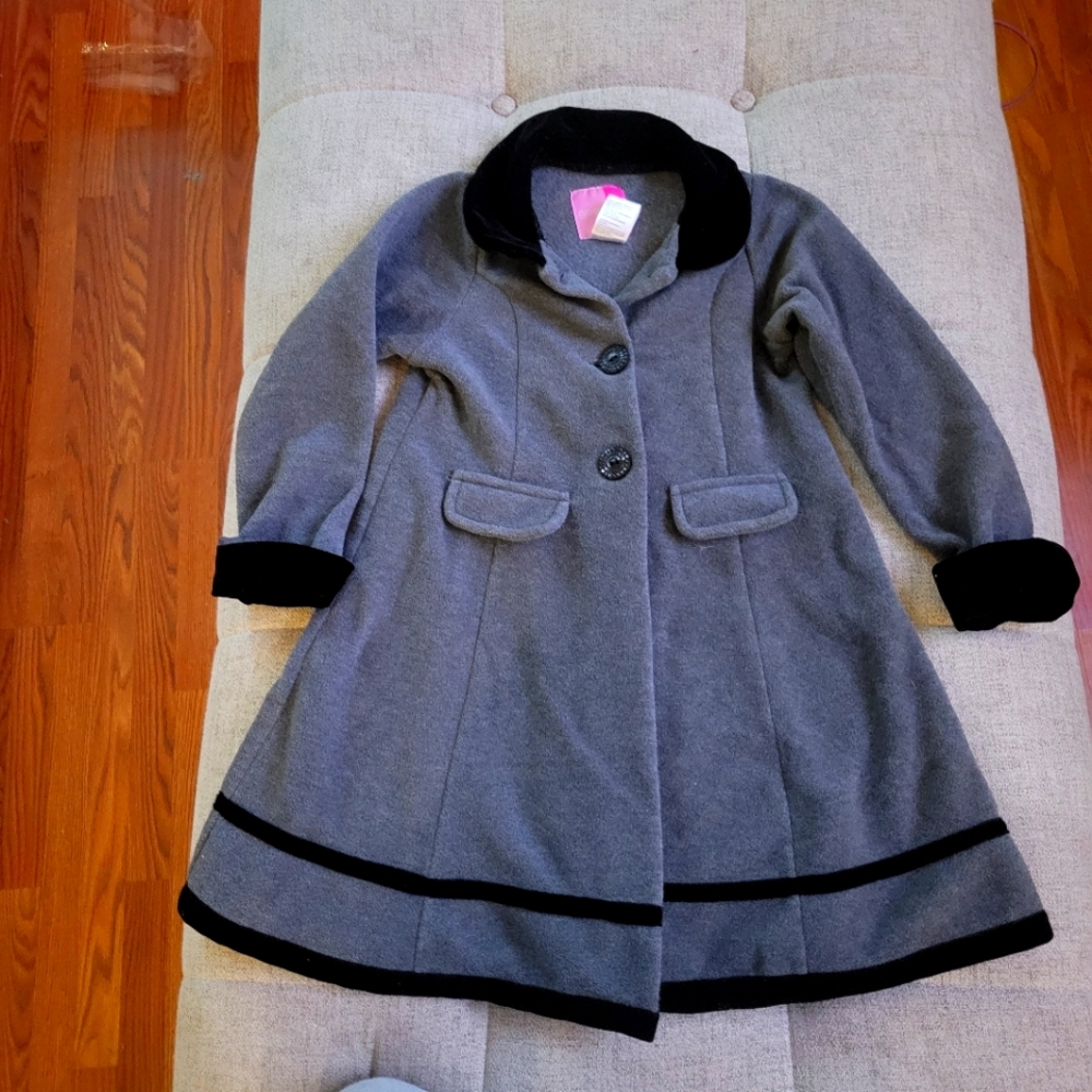 Dress Coat velvet trim